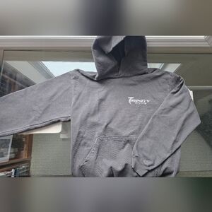 Gray Graphic Oversized Hoodie